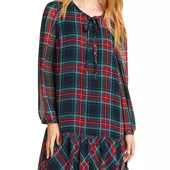 Draper James Rosanne Shift Dress in Georgia Plaid Belle Meade, NWT, Large - Picture 15 of 16